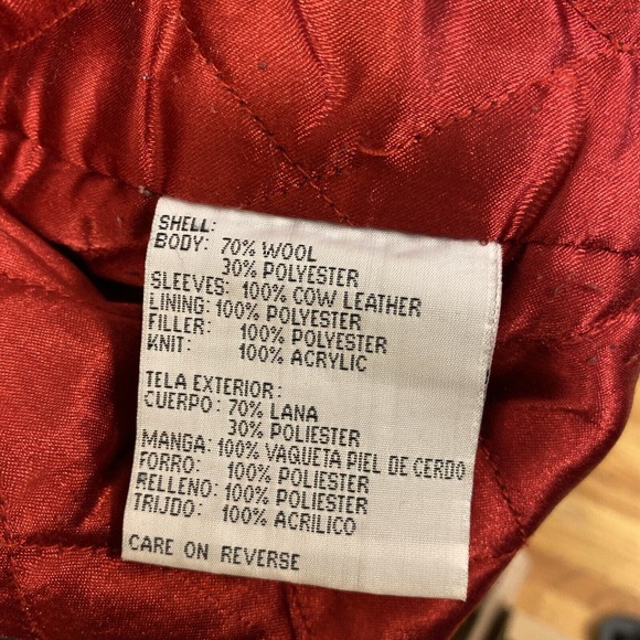 NBA ATLANTA HAWKS Hardwood Classics Wool Leather Jacket G-III Gray Red Men’s XXL - Picture 7 of 16